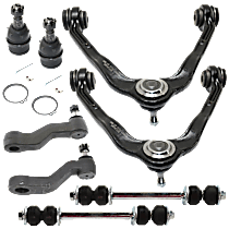 8-Piece Kit Front Suspension Kit,  Includes (2) Ball Joint, (2) Control Arm, (1) Idler Arm, (1) Pitman Arm, and (2) Sway Bar Link