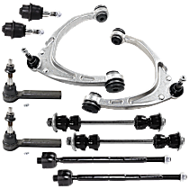 10-Piece Kit Front Suspension Kit,  Includes (2) Ball Joint, (2) Control Arm, (2) Sway Bar Link, and (4) Tie Rod End