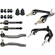 10-Piece Kit Front, Driver and Passenger Side, Upper Control Arm Kit, Includes (2) Ball Joint, (2) Control Arm, (2) Sway Bar Link, and (4) Tie Rod End