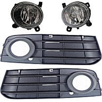 4-Piece Kit Front, Driver and Passenger Side Halogen Fog Light, With bulb(s), 4th Generation, For Models Without S-Line Package and Adaptive Cruise Control, OE Replacement Includes (2) Fog Light and (2) Fog Light Trim