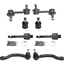 8-Piece Kit Front, Driver and Passenger Side Suspension, includes Ball Joint, Sway Bar Link, and Tie Rod End