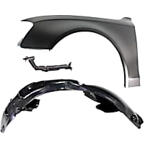 3-Piece Kit, Front, Driver Side Fender, Includes (1) Fender, (1) Fender Liner, and (1) Fender Support