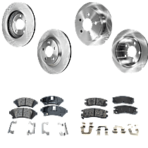 8-Piece Kit Front and Rear Brake Disc and Pad Kit, Plain Surface, 5 Lugs, Ceramic, Exclude Police, Fr Vin# 5914307, Heavy Duty, From Chassis/Vin 5914307, 3.8L 6Cyl, Pro-Line Series  Includes (4) Brake Disc and (2) Brake Pad Set