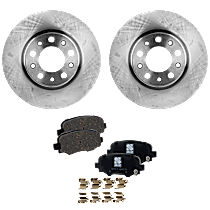 SureStop Rear Brake Disc and Pad Kit, Plain Surface, 5 Lugs, Ceramic, 2-Wheel Set, Pro-Line Series