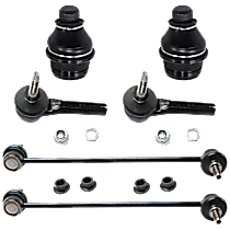 6-Piece Kit Front, Driver and Passenger Side Suspension Kit, Includes (2) Ball Joint , (2) Tie Rod End and (2) Sway Bar Link