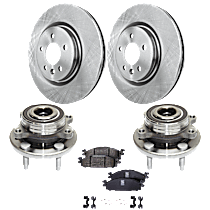 Front Brake Disc and Pad Kit, Plain Surface, 325mm Front Disc, Standard Duty Brakes