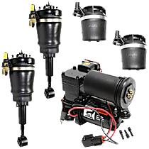 5-Piece Kit Driver and Passenger Side Suspension Kit,  Includes (2) Air Spring, (1) Air Suspension Compressor and (2) Shock Absorber and Strut Assembly