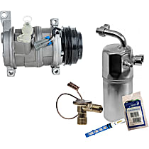 A/C Compressor Kit, includes A/C Compressor and A/C Service Kit, Two Bolts to mount the Hoses