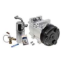 2-Piece Kit A/C Compressor Kit, 3.8L 6Cyl, With Clutch, 6-Groove Pulley,  Includes (1) A/C Compressor and (1) A/C Service Kit (A/C Accumulator, A/C Refrigerant Hose, and A/C O-Ring and Gasket Seal Kit)