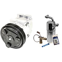 A/C Compressor Kit Kit, Includes A/C Compressor and A/C Service Kit (A/C Accumulator, A/C Orifice Tube, and A/C O-Ring and Gasket Seal Kit)