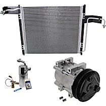 A/C Compressor Kit, 6-Groove Pulley, includes A/C Condenser, and A/C Service Kit (A/C Accumulator, A/C Orifice Tube, and A/C O-Ring and Gasket Seal Kit)