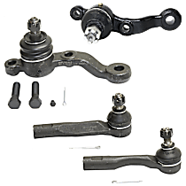 4-Piece Kit Front, Driver and Passenger Side Suspension Kit, includes (2) Ball Joint and (2) Tie Rod End