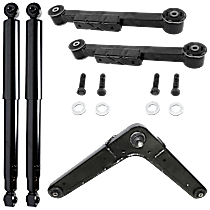 5-Piece Kit Rear, Driver and Passenger Side Suspension Kit, Includes (3) Control Arm and (2) Shock Absorber