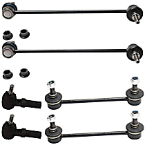 6-Piece Kit Front Suspension Kit, Includes (4) Sway Bar Link and (2) Tie Rod End