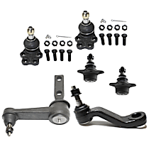 6-Piece Kit Idler Arm, RWD  Includes (4) Ball Joint, (1) Idler Arm, and (1) Pitman Arm
