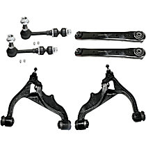 6-Piece Kit Control Arm, Standard Cab Pickup, 4WD, Except Mega Cab, For Models with 5 Lug Wheels,  Includes (4) Control Arm and (2) Sway Bar Link