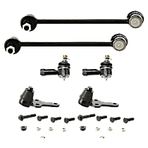 6-Piece Kit Front Suspension Kit, Includes (2) Ball Joint, (2) Sway Bar Link, and (2) Tie Rod End