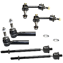 6-Piece Kit Front Suspension Kit, Production Date Through November 28, 2004,  Includes (2) Sway Bar Link and (4) Tie Rod End