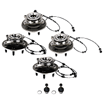 6-pc kit, Front and Rear, Driver and Passenger Side Suspension Kit, with Ball Joint and Wheel Hub