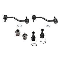 6-Piece Kit Front and Rear, Driver and Passenger Side Suspension Kit, Rear Wheel Drive, 7.91 (in) Stud to Stud,  Includes (4) Ball Joint and (2) Sway Bar Link