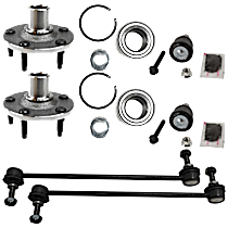 6-Piece Kit Front Suspension Kit, includes (2) Ball Joint, (2) Sway Bar Link, and (2) Wheel Hub
