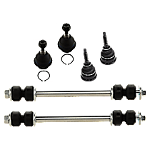6-Piece Kit Front Suspension Kit, Contains Oversized 7/16 (in) Bolt for Durability, includes (4) Ball Joint and (2) Sway Bar Link