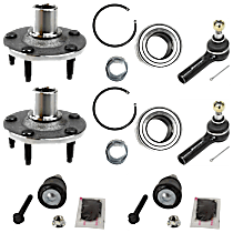 6-Piece Kit Front, Driver and Passenger Side Suspension Kit,  Includes (2) Ball Joint, (2) Tie Rod End, and (2) Wheel Hub