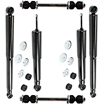 6-Piece Kit Front and Rear Suspension Kit, Rear Wheel Drive, Heavy Duty Design,  Includes (4) Shock Absorber and (2) Sway Bar Link