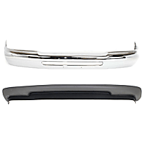 2-Piece Kit Front Bumper, Chrome, Includes (1) Bumper and (1) Valance