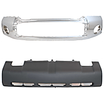 2-Piece Kit Front Bumper, Chrome,  Includes (1) Bumper and (1) Valance