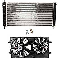 2-Piece Kit Radiator, 2.4L 4Cyl,  Includes (1) Cooling Fan Assembly and (1) Radiator
