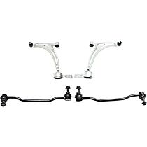 4-Piece Kit Front, Driver and Passenger Side, Lower Control Arm Kit,  Includes (2) Control Arm and (2) Sway Bar Link