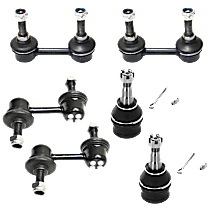 6-Piece Kit Front and Rear Suspension Kit, Includes (2) Ball Joint and (4) Sway Bar Link