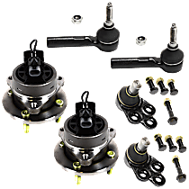 6-Piece Kit Front Suspension Kit, Includes (2) Ball Joint, (2) Tie Rod End, and (2) Wheel Hub