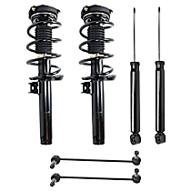 6-Piece Kit Front and Rear, Driver and Passenger Side Suspension Kit, with 55 (mm) Outside Suspension Strut Housing Diameter,  Includes (2) Fully Loaded Strut, (2) Shock, and (2) Sway Bar Link