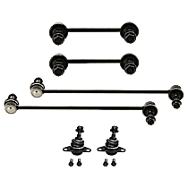 6-Piece Kit Front Suspension Kit, Includes (2) Ball Joint and (4) Sway Bar Link
