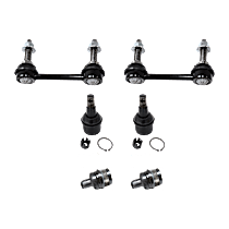 6-Piece Kit Front and Rear Suspension with Ball Joints and Sway Bar Links