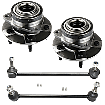 4-Piece Kit Front, Driver and Passenger Side Suspension Kit, Includes (2) Sway Bar Link and (2) Wheel Hub