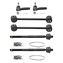 6-Piece Kit Front, Driver and Passenger Side Suspension Kit, Includes (2) Sway Bar Link and (4) Tie Rod End