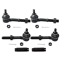 6-Piece Kit Front Suspension Kit, Includes (2) Tie Rod Adjusting Sleeve and (4) Tie Rod End