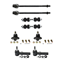 8-Piece Kit Front, Driver and Passenger Side, Inner and Outer, Lower Ball Joint, For Models with FE1 Soft Ride Suspension, with FE3 Sport Suspension, with FE2 Ride and Handling Suspension, Standard Design