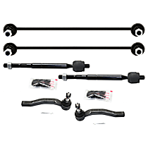 6-Piece Kit Front, Driver and Passenger Side, Outer and Inner Sway Bar Link, Includes (2) Sway Bar Link and (4) Tie Rod End