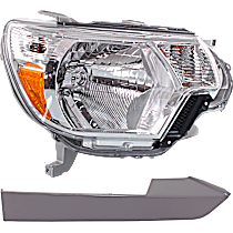 2-Piece Kit Passenger Side Halogen Headlight, With bulb(s), OE Replacement Includes (1) Headlight and (1) Headlight Filler
