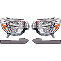 4-Piece Kit Driver and Passenger Side Halogen Headlight, With bulb(s), OE Replacement Includes (2) Headlight and (2) Headlight Filler