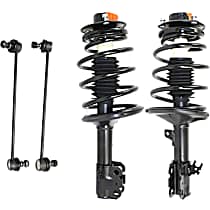 4-Piece Kit Front, Driver and Passenger Side Suspension Kit,  Includes (2) Loaded Strut and (2) Sway Bar Link