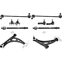 10-Piece Kit Front, Driver and Passenger Side, Lower Control Arm with Ball Joints, Sway Bar Links, and Tie Rod Ends