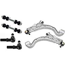 6-Piece Kit Front Suspension Includes Control Arms, Sway Bar Links, and Tie Rod Ends