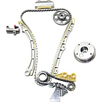Timing Chain Kit with Cam Phaser, with Sprocket (Gear), Hatchback