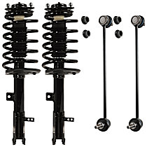 4-Piece Kit Front Suspension Kit, Includes (2) Loaded Strut and (2) Sway Bar Link