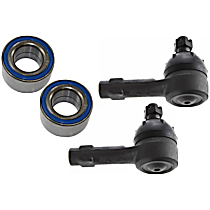 4-Piece Kit Front, Driver and Passenger Side Suspension Kit, Front Wheel Drive,  Includes (2) Tie Rod End and (2) Wheel Bearing